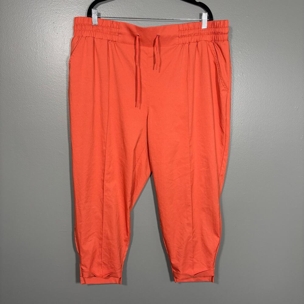 Zuda Z-Move Orange Casual Tapered Leg Capri Pants - 2XP - Women's Plus Size